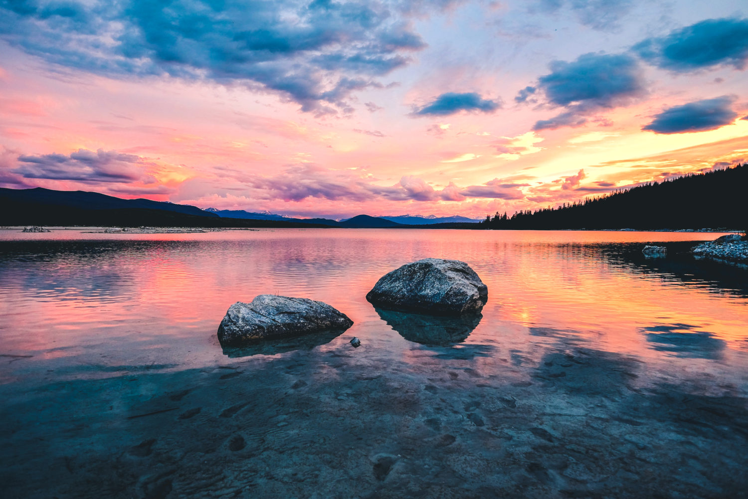 Sonnenuntergang am Eagle Lake in Kanada